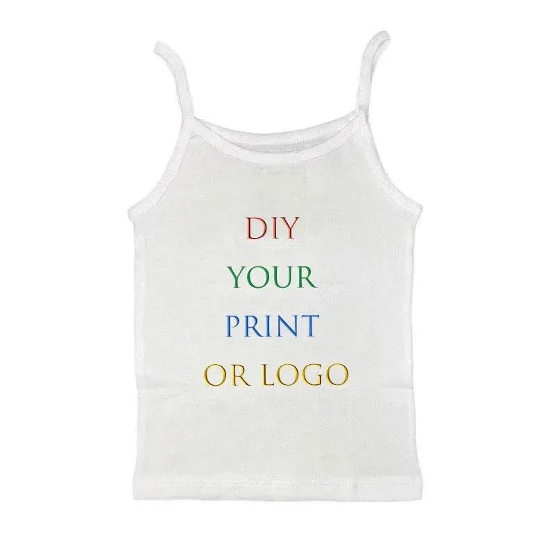 2025 New Summer Your Exclusive DIY Print Pattern Customize Women Crop Top Sexy Seamless Sleeveless Tank Tops Backless Camisole
