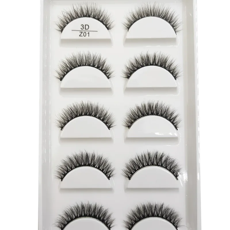 NEW Eyelash 3D Natural Mink False Eyelashes Makeup Fake Eye Lashes Faux Cilios Make Up Beauty Tools 5 Pairs — image 6