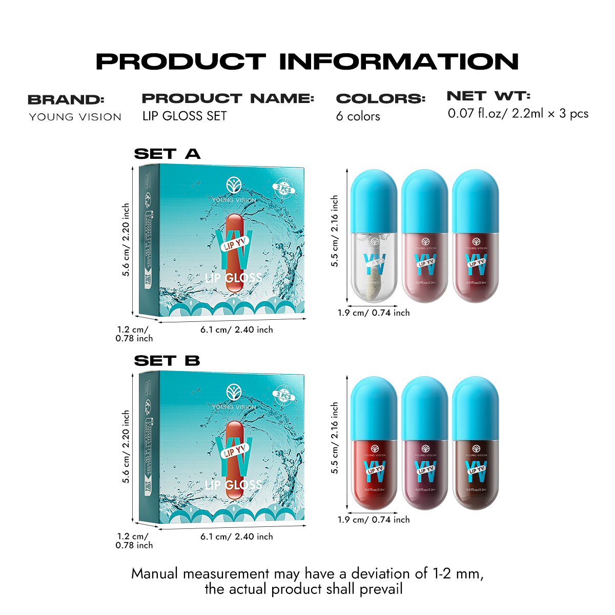 Mini Velvet Matte Lip Gloss Set 3pc/4pcs Non-Fading Non-Stick Cup Long-Lasting Fruit Scented Lip Tint Smooth and Lightweight — image 6