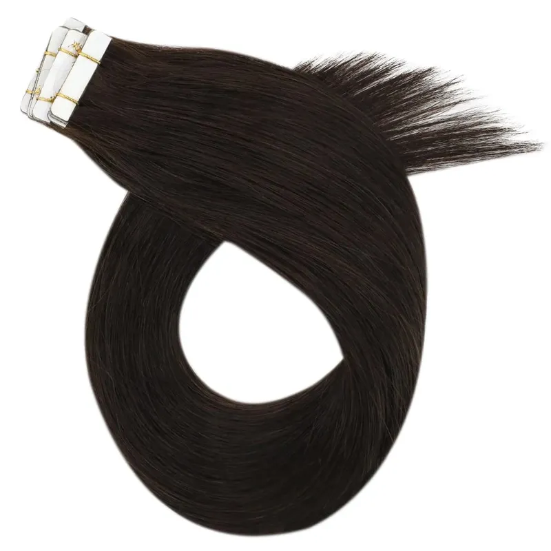Moresoo Seamless Hair Injection Tape in Extension Real Human Virgin Hair Brazilian Straight Invisible Tape in Hair 10A Grade