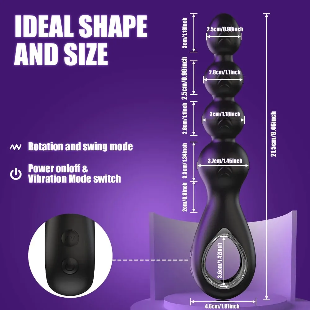 360° roterende analvibrator til mænd Prostata massager Butt Plug Anal bolde Voksen mandlige homoseksuelle onaneret legetøj Sexlegetøj til voksne — image 4
