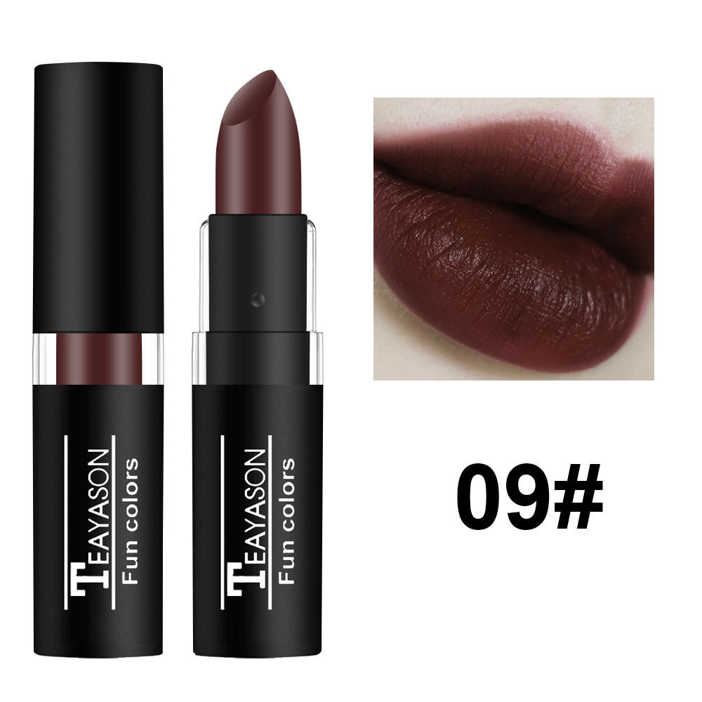 Punk Dark Wine Red Lipsticks Waterproof Easy To Color Makeup Sexy Red Lipstick Matte White Black Lip Gloss Facial Body Painting — image 7
