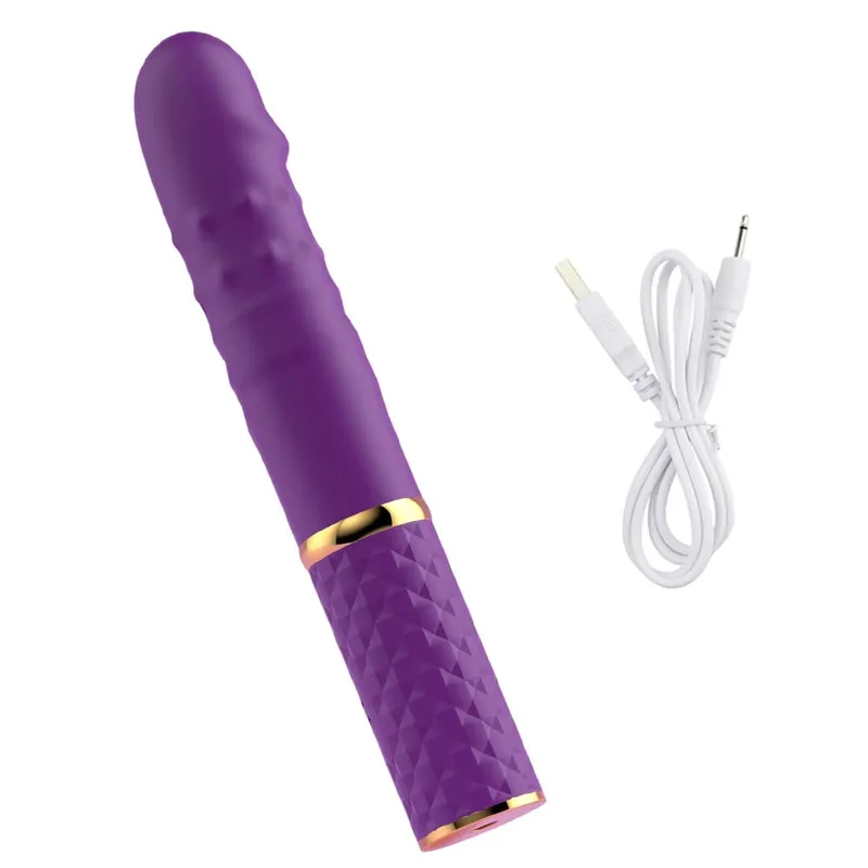 Automatic retractable dildo vibrator women's G-spot vaginal masturbation clitoral stimulation massage sex machine adult products