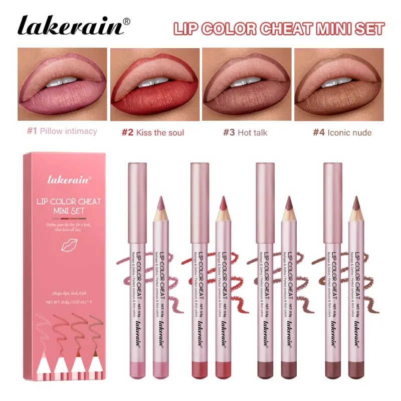 Slim Lip Liner Pen Nude Matte High Color Define Sexy Lips Precision Waterproof Long-lasting Girlfriend Gifts Lip Liner Pen