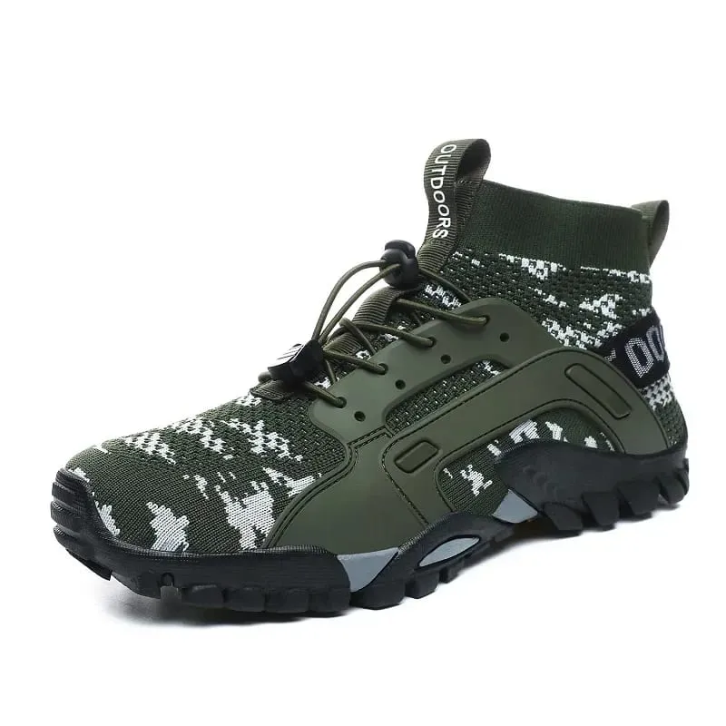 Men's Breathable Shoes Outdoor Non Slip Elastic Band Camping Shoes for Couples Athleisure Men's Shoes