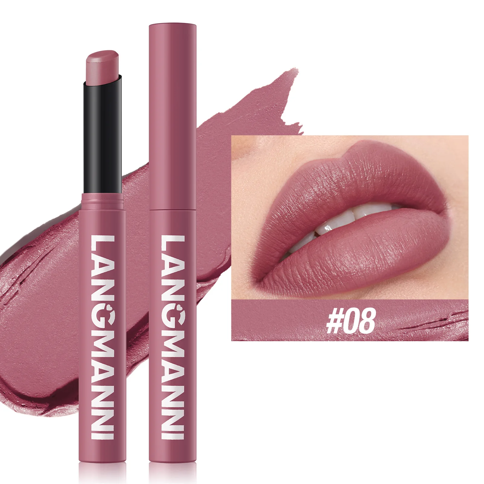 New Rotating Velvet Matte Lipstick Long Lasting Waterproof Lipstick Non-Stick Cup Lip Stain Tint Cosmetics Pencil Liner Makeup — image 16