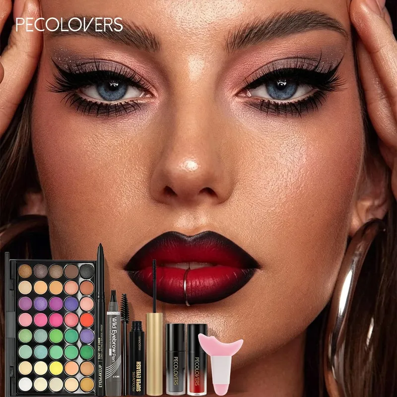 8pcs Makeup Kit Face Cosmetic Set With Multicolor Eyeshadow Palette Eyeliner Eyebrow Pen Mascara Lip Gloss — image 5