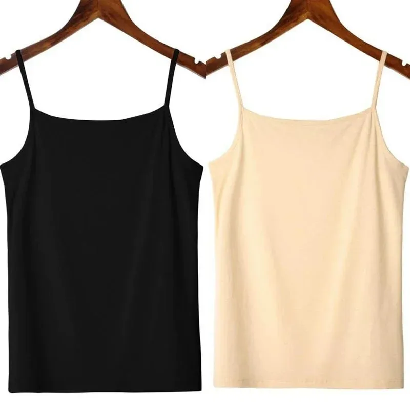 Effen Kleur Mouwloos Hemdje Vest Casual Basic Slanke Tank Top Alle Match Dagelijks Dames Zomer Mode Streetwear Tops Ondergoed — image 14