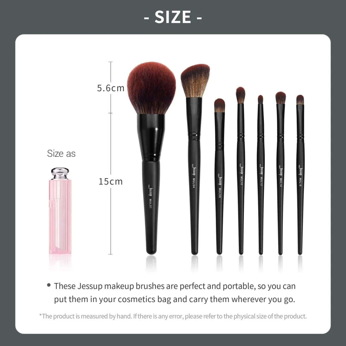 Jessup Makeup Brushes set 3-21pcs Premium Synthetic Big Powder Brush Foundation Concealer Eyeshadow Eyeliner Spoolie Wooden T271