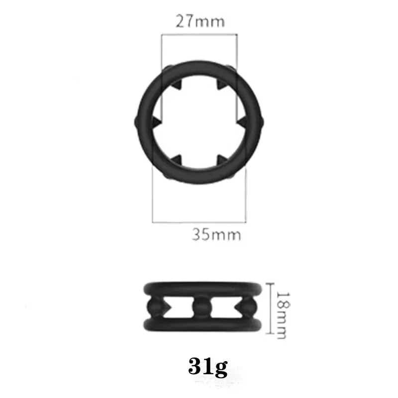 Male Cock Penis Ring with Soft Spikes S/M/L Size Silicone Ring Delay Ejaculation Adult Supplies Dick Erection Stretcher Sex Toys — image 8
