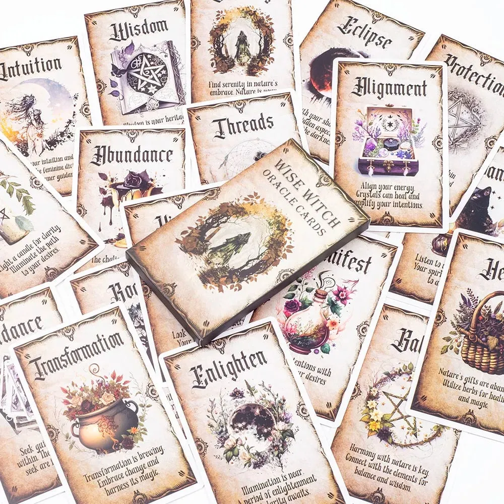 Wise Witch Oracle Cards A 20-Card Deck High Quality Tarot Leisure Entertainment Family Gatherings Board Game Cards 12x7cm — image 6