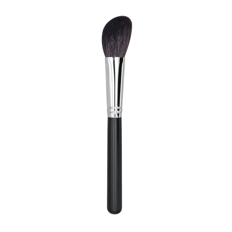 K167 Professional Handmade Makeup Brushes Soft Blue Squirrel Goat Hair Angled Contour Sculpting Brush Black Handle Make Up Brush
