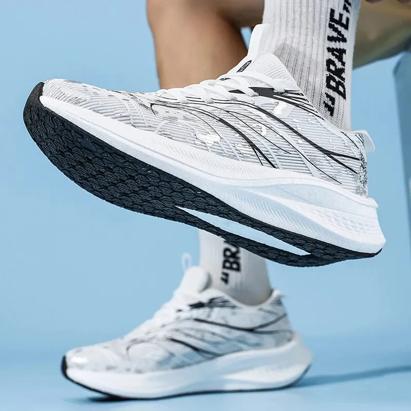 Men Comfort Lightweight Mesh Athletic Sneakers Autumn Shock Absorb Breathable Running Shoes for Women Workout Walking Gym Sports