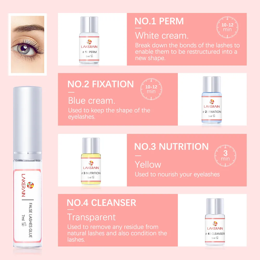 Free Shipping Lash Lift Kit Long Lasting Eyelash Lifting Perming Lotion Fixation Glue Curly Lasher Beauty Salon Home Use Pro Kit — image 6