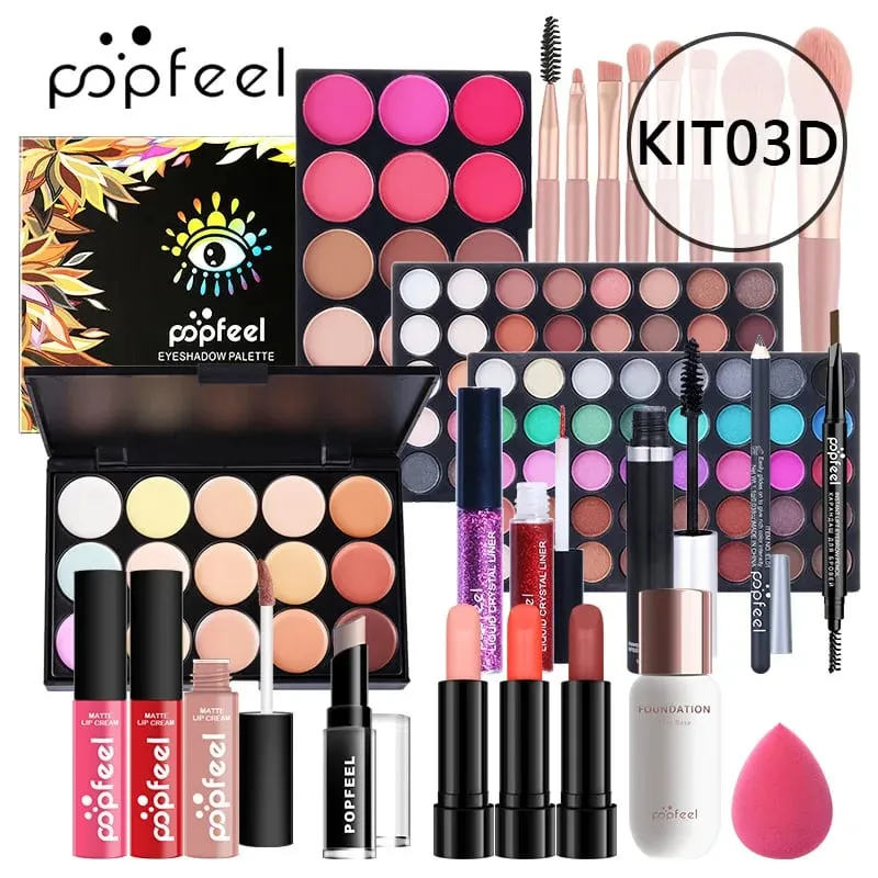 Makeup Full Kit Female Make Up Set Eye Shadow Eyeshadow Palette Lip Gloss Mascara Eyeliner Brushes Bag Make-up for Women — image 20