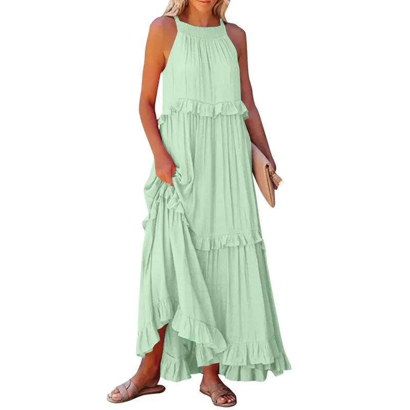 Lotus leaf edge dresses for women — image 3