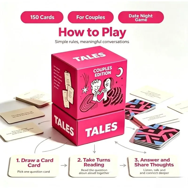 Couples Edition 150Pcs Conversation Cards Couple Dating Night Game Romantic Question Card Regalo para sa Anibersaryo ng Valentine — image 5