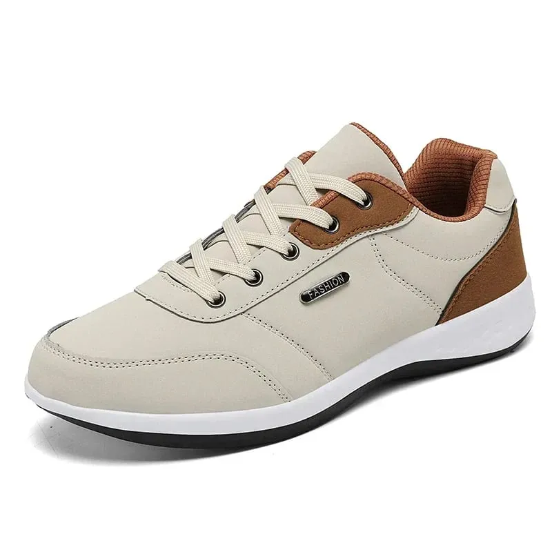 New Running Shoes Men Leather Waterproof Athletic Sneakers Men Wear-resistant Man Walking Sport Shoes Comfortable Men Shoes