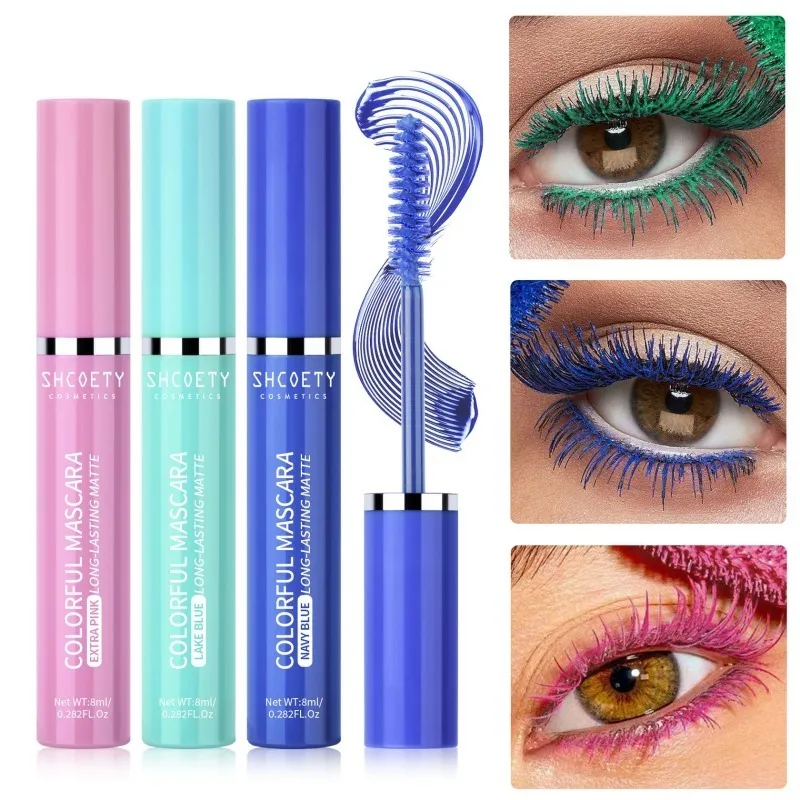 6-color Color Mascara Waterproof and Non-smudged Slender and Thick Curly Christmas Stage Hot Makeup Eye Cosmetics — image 6