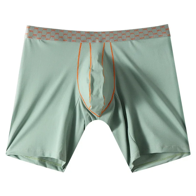 Men's five-point pants contrasting panties ice silk mid-waist breathable men's boxer panties 2519 — image 5