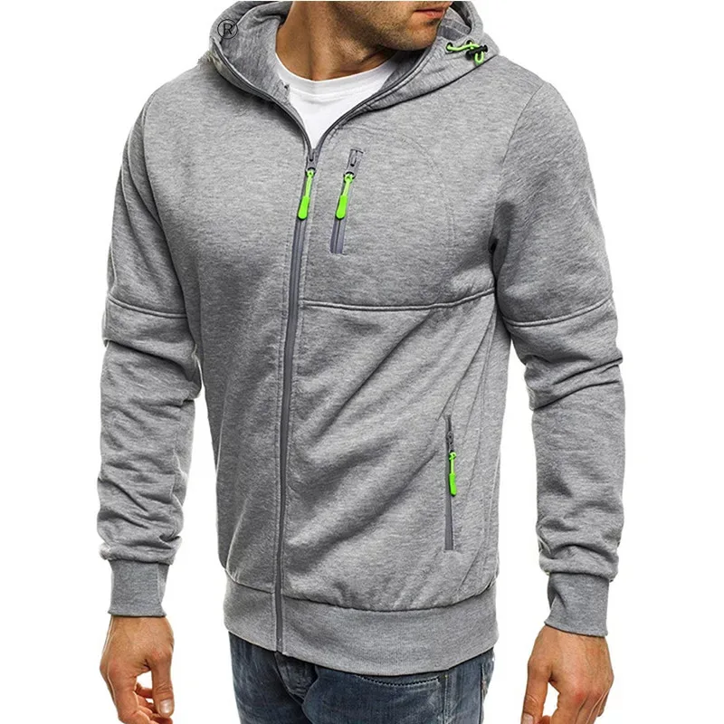 2024 new Spring Men's Jackets Hooded Coats Casual Zipper Sweatshirts Male Tracksuit Fashion Jacket Mens Clothing Outerwear — image 2