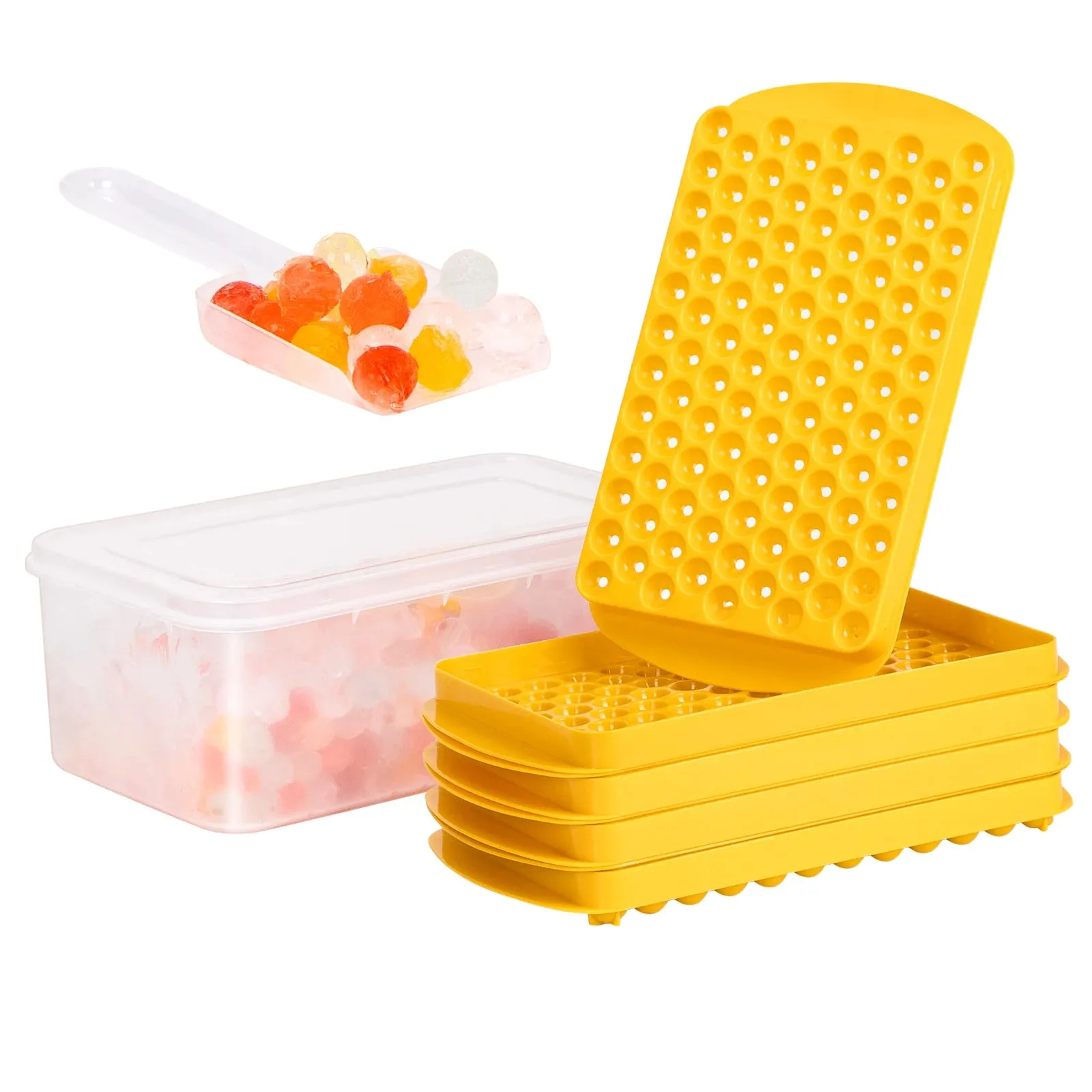 Mini Ice Cube Tray 104 Holes Round Ice Ball Mold Tiny Crushed for Chilling Bar Cocktail Whiskey Drink Coffee Juice Kitchen Tool — image 8