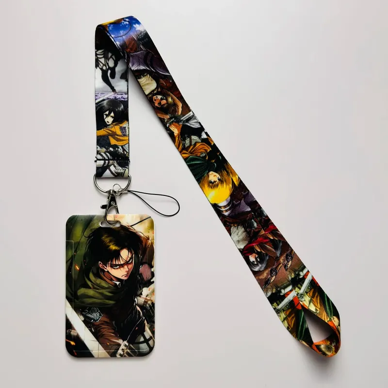 Anime Characters Card Holder Lanyards Keys Neck Strap Card Badge Keychain ID Credit Bus Card Cover Hang Rope Lariat Lanyard — image 4