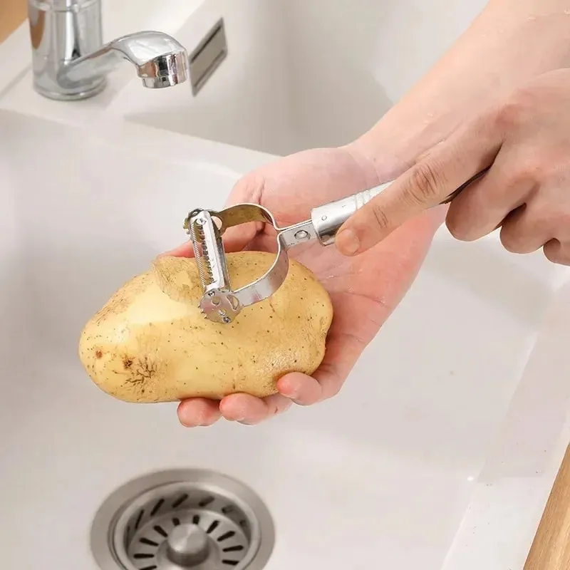 Stainless Steel Peeler Fruit Vegetable Melon Potato Carrot Cucumber Multifunction Grater Julienne Peeler Slice Home Kitchen Tool — image 5