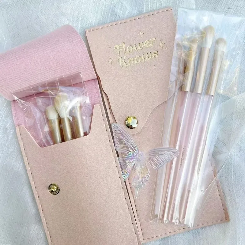 Flower Knows Little Angel Eyeshadow Palette Hand Mirror Brush Set Delicate Matte Glow Shimmer Flowerknows Edens Angel Eyeshadows — image 7