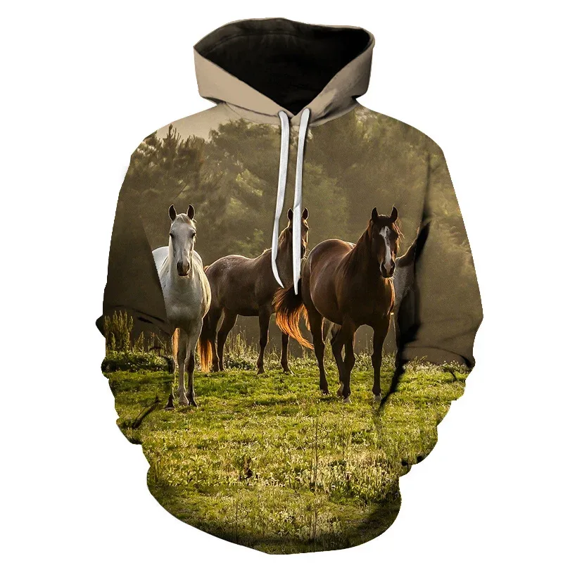 Horse Win Instant Success 3D Print Hoodies Interesting implication Animal Design Men Women Streetwear Pullover Casual Sweatshirt — image 48