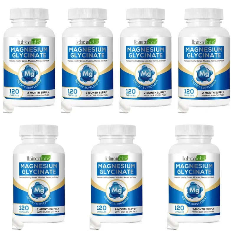 건강한 뼈 근육 및 신경 지원 성인을 위한 208mg 원소 비스글리시네이트 함유 마그네슘 글리시네이트 캡슐 120캡슐 — image 12
