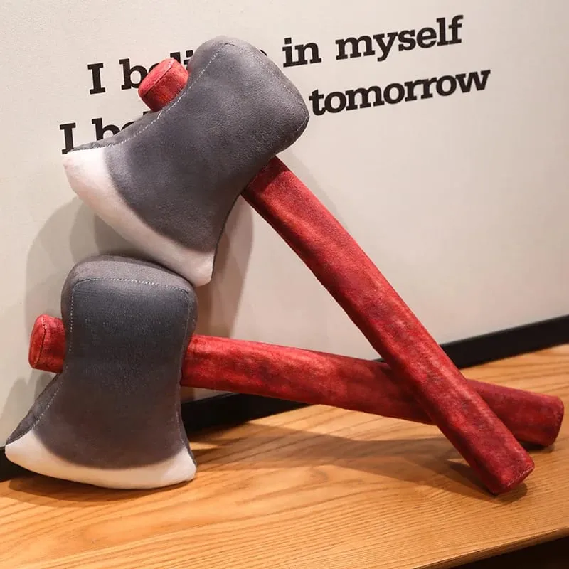 40cm Axe Plush Pillow Like Real Farmer Worker's Stuffed Instrument Prop Decor Men Gift — image 3