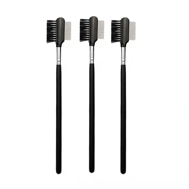 1pc Eye Brow Makeup Brush stainless steel Eyelash Comb Make Up Brushes Lashes 2 sides Grooming Beauty Cosmetic Tools multiple