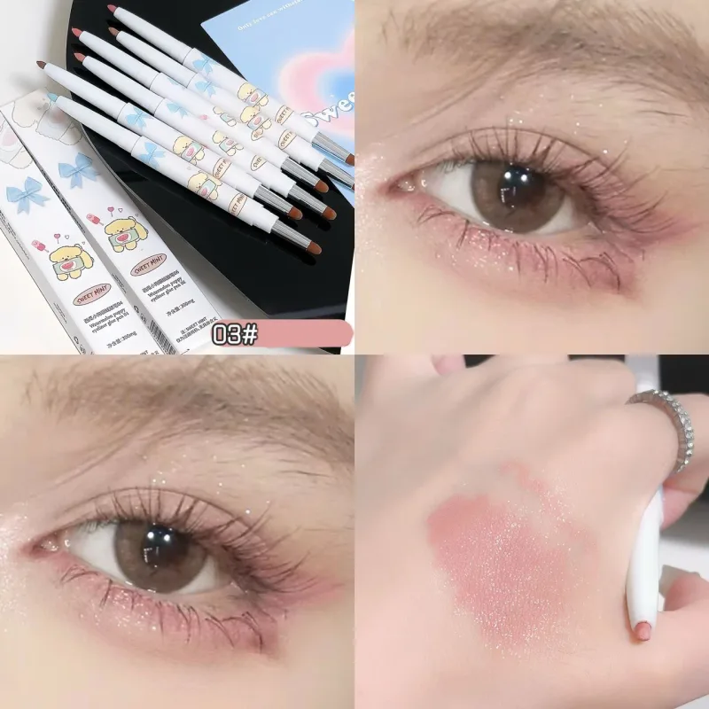 Silky Eye Liner Pencil Lying Silkworm Shadow Pen Natural Matte Green Pink Eyeliner Gel Easy To Color Waterproof Eye Make Up Tool