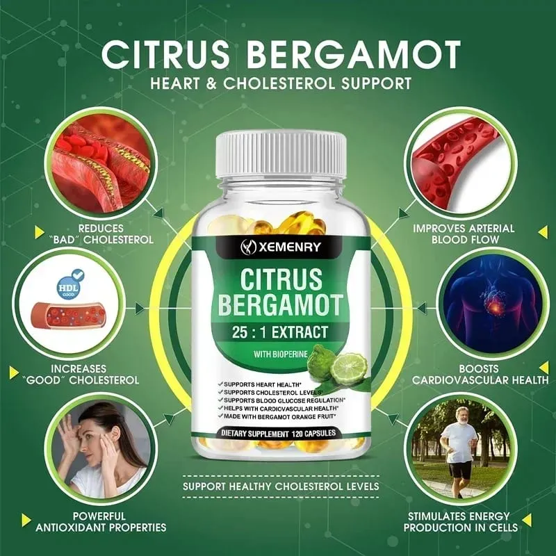 Citrus Bergamot Capsules - Heart & Cardiovascular Health Immune Support Antioxidant Helps with Overall Health — image 3