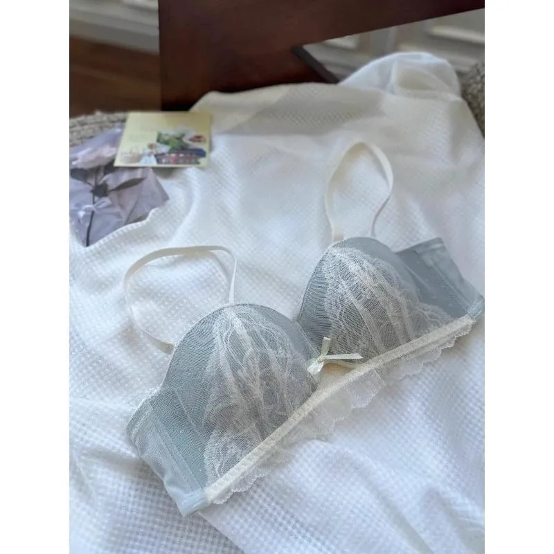 Viktorianisch inspiriertes Demi-BH- und Knicker-Set | Transparenter Push-up-BH aus Mesh-Spitze für kleine Brüste, Anti-Durchhängen | Luxus-Dessous MOYISU Höschen — image 7