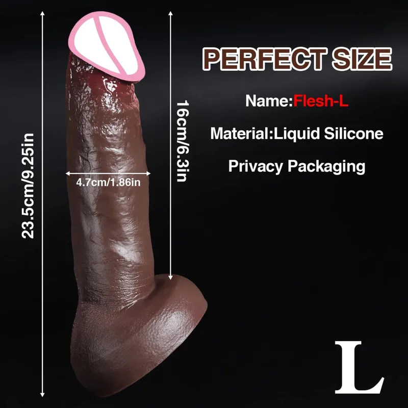 Billig blød hud Føles realistisk tyk dildo homoseksuelle onanister Silikonepik Stor sugekop penis analstik sexlegetøj til mænd Kvinder — image 10
