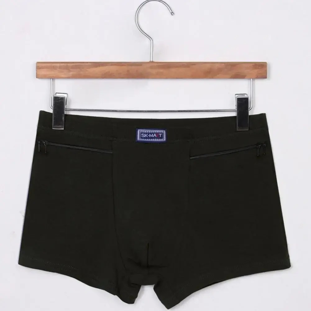 Ropa interior con bolsillos para hombre, calzoncillos bóxer antirrobo, bragas elásticas sin costuras para hombre, pantalones cortos de algodón con forma de U, calzoncillos para uso diario — image 8