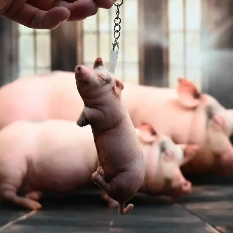 [Ny] Realistisk Sovesvin Plyslegetøj Bomuld Fyldt Naturtro Udskrivning Pig Dukke Hyggelig blød hjemmepynepude Kawaii Home Decor