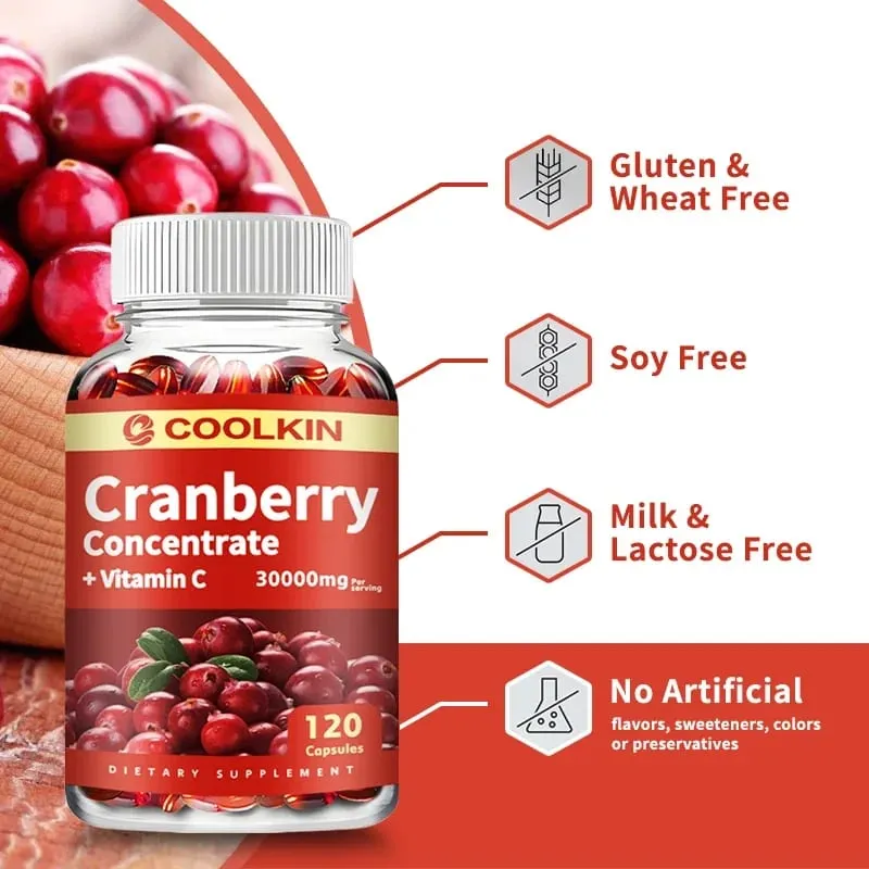 Cranberry Extract Supplement - Urinary Tract Health Capsules To Boost Immunity