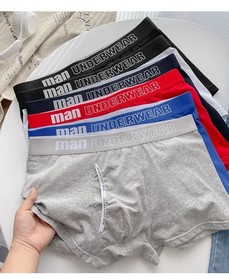 Mens Underwear 3PCS Pure Cotton Boxer Shorts Comfortable Breathable Underpants Male Panties Boxershorts Men Plus Size 4XL Briefs — image 11