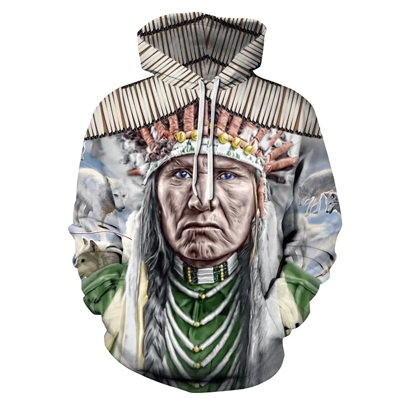 Fashionable 3D Printed Bohemian Pattern Men's Top Fashionable Men's Loose Large Sports Hoodie Street Retro Long Sleeve Hoodie — image 12