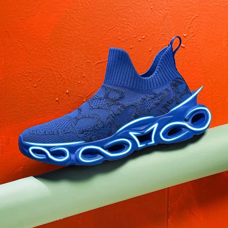 Blade Sneakers Summer New Men's Shoes Resilient Breathable Flying Woven Socks Shoes All Sports Casual Slip-on Loafers Men — image 4
