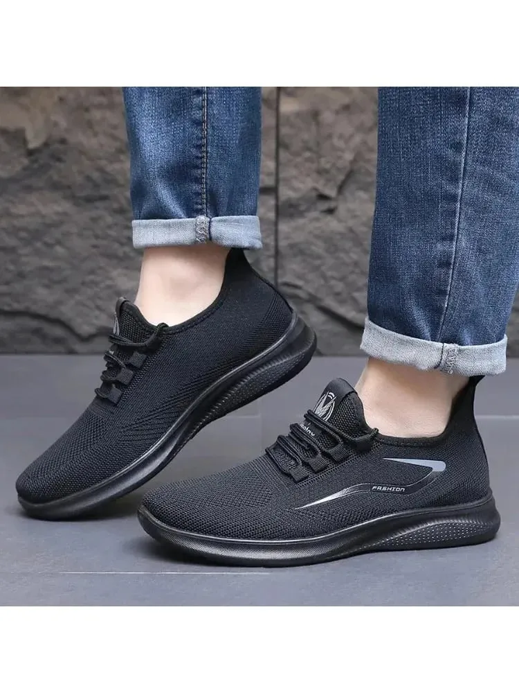 Atmungsaktive Slip-On-Schuhe mit Air-Strick-Obermaterial, flexible, weiche, rutschfeste Sohle, lässige Lauftrainer für den täglichen Gebrauch zu jeder Jahreszeit — image 5
