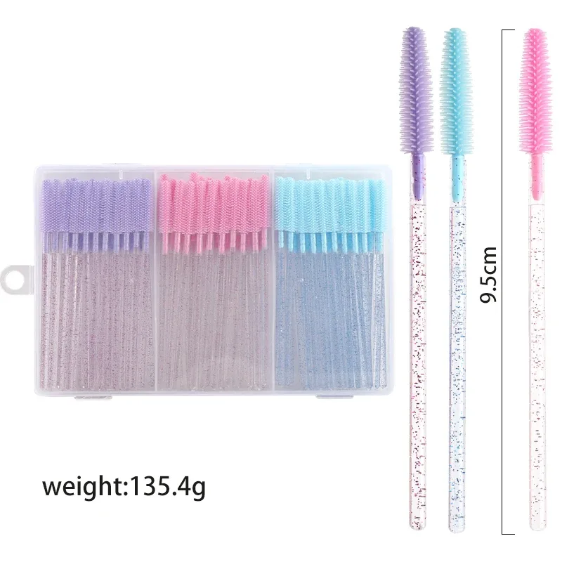 1/90/200/300 Pcs Eyelash Makeup Brush Set Silicone Eyebrow Brushes Micro Cotton Stick Lip Gloss Swab Eyelashes Extension Tools — image 8