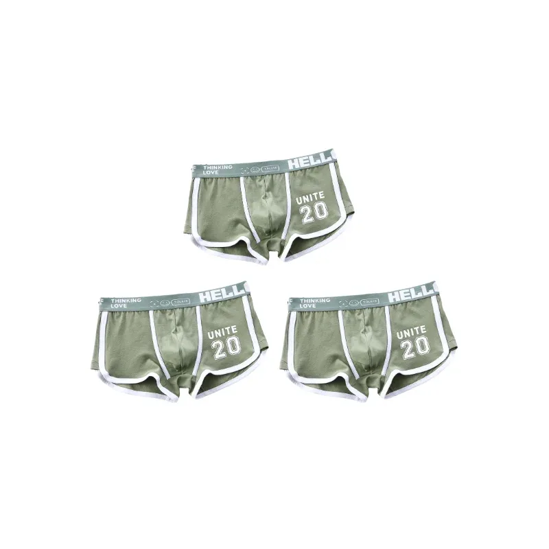 1/3pcs Men Underwear Sports Boxer Shorts Cotton Solid Color Sexy Panties Fashion Breathable Comfortable Underpants Man U Convex — image 34