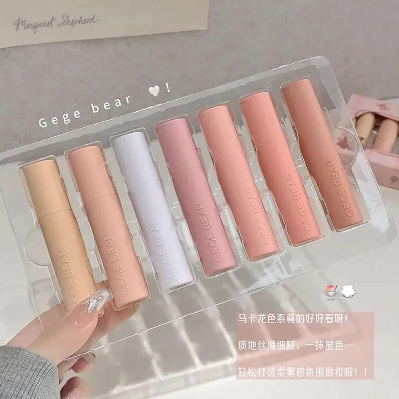 7 Pcs Matte Lipstick Lip Gloss Sets Long-Lasting Non-Fading Waterproof Non-stick Cup Exquisite Gift Everyday Holiday Universal — image 3