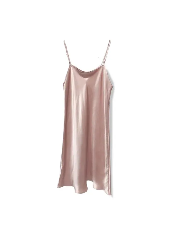 SuyaDream Woman Mini Dress 19mm 100%Real Silk Sleeveless Solid Spaghetti Strap Sleep Dresses 2025 Elegant Chic Clothes — image 13