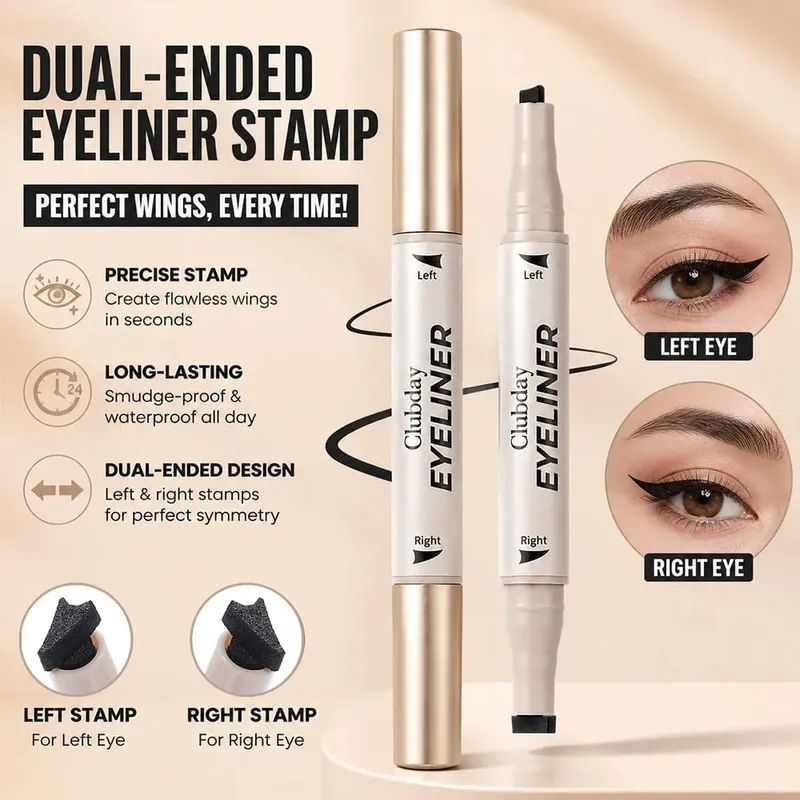 Long‑Wearing 3‑Piece Eye Kit Dual‑End Brow Eyeliner Wing Stamp Eyeliner Volumizing Mascara Create Stunning Eye Looks — image 4
