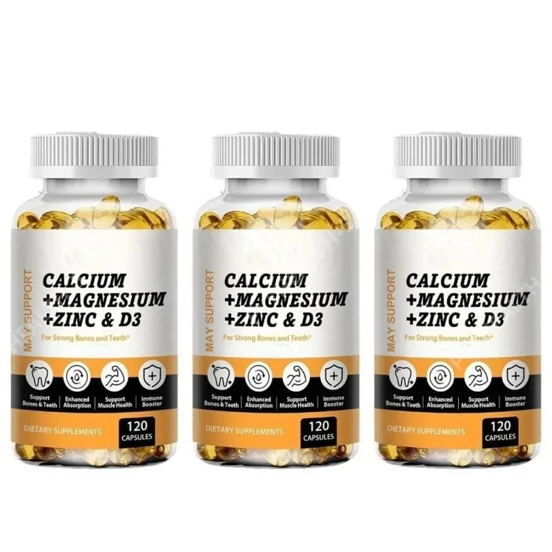 Calcium Magnesium Zinc with Vitamin D3 Softgels 120 Count Easy Swallow Daily Nutritional Support for Men Women For Adults — image 6